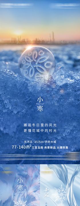 小寒节气传统海报