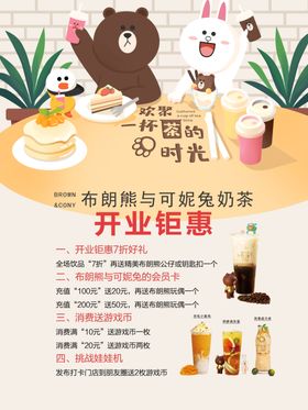 奶茶店开业展板