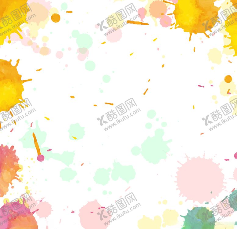编号：54929009280912517391【酷图网】源文件下载-彩色水墨墨点晕染