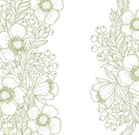 蘑菇插画花卉素描写生线稿素材