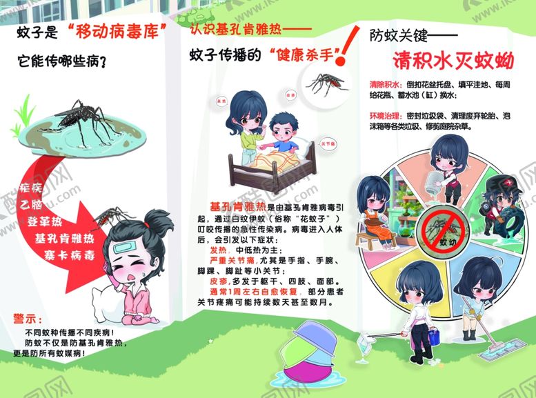编号：59125510131419081727【酷图网】源文件下载-蚊媒传染病宣传折页2