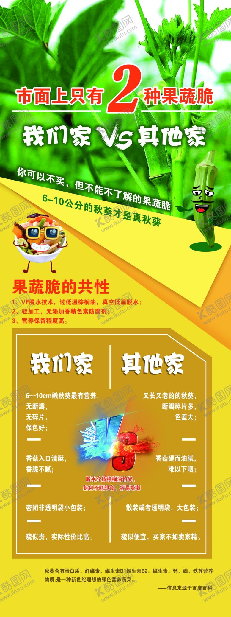 编号：45680910091137186279【酷图网】源文件下载-秋葵展架蔬菜展架广告设计