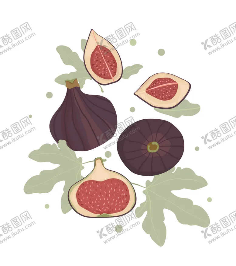 编号：70591809280938247625【酷图网】源文件下载-卡通无花果