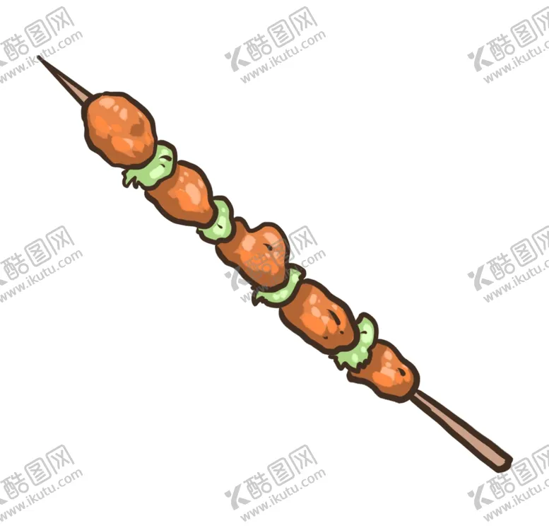 编号：85275401170147321992【酷图网】源文件下载-羊肉串烧烤插画