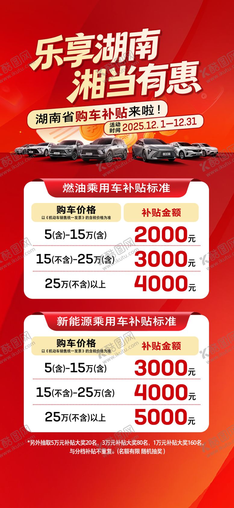 编号：23309903251529195403【酷图网】源文件下载-汽车补贴海报图