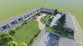 乡村学校鸟瞰效果图