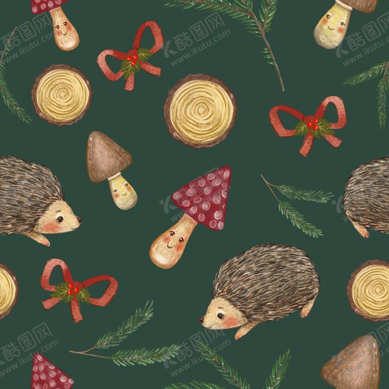 编号：59904910202348453751【酷图网】源文件下载-圣诞主题插画图案