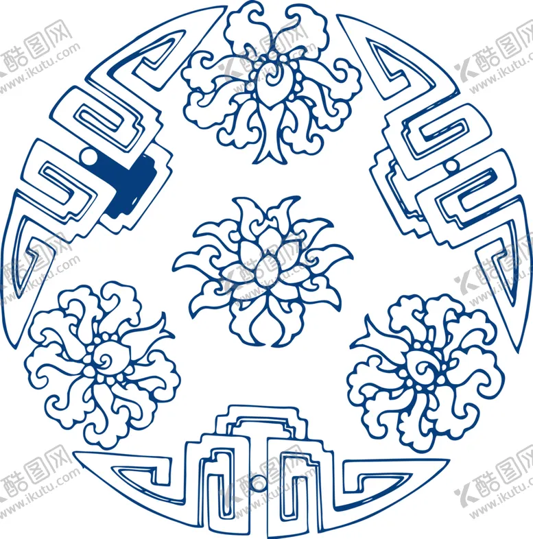 编号：41049407011537271061【酷图网】源文件下载-青花瓷图案