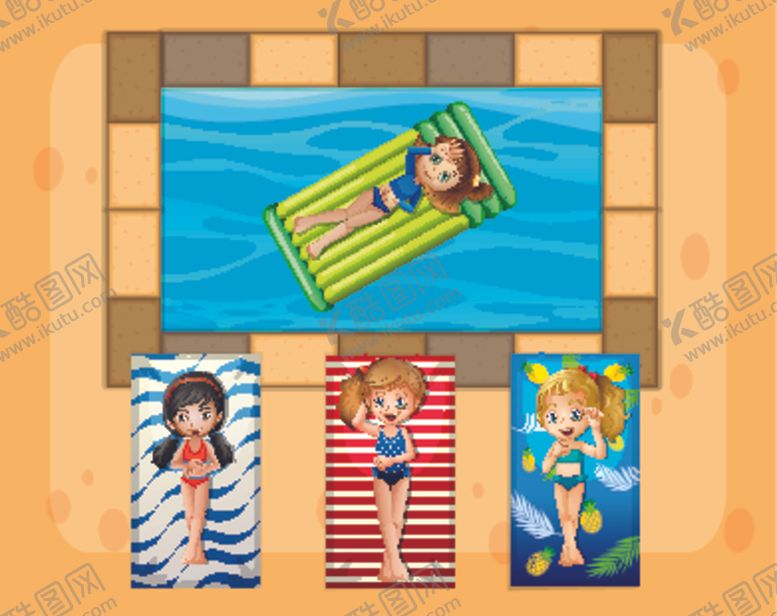 编号：58559310311905282262【酷图网】源文件下载-卡通夏天儿童