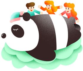 熊猫插画