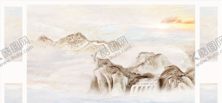 编号：44384605152303122454【酷图网】源文件下载-山水画背景墙