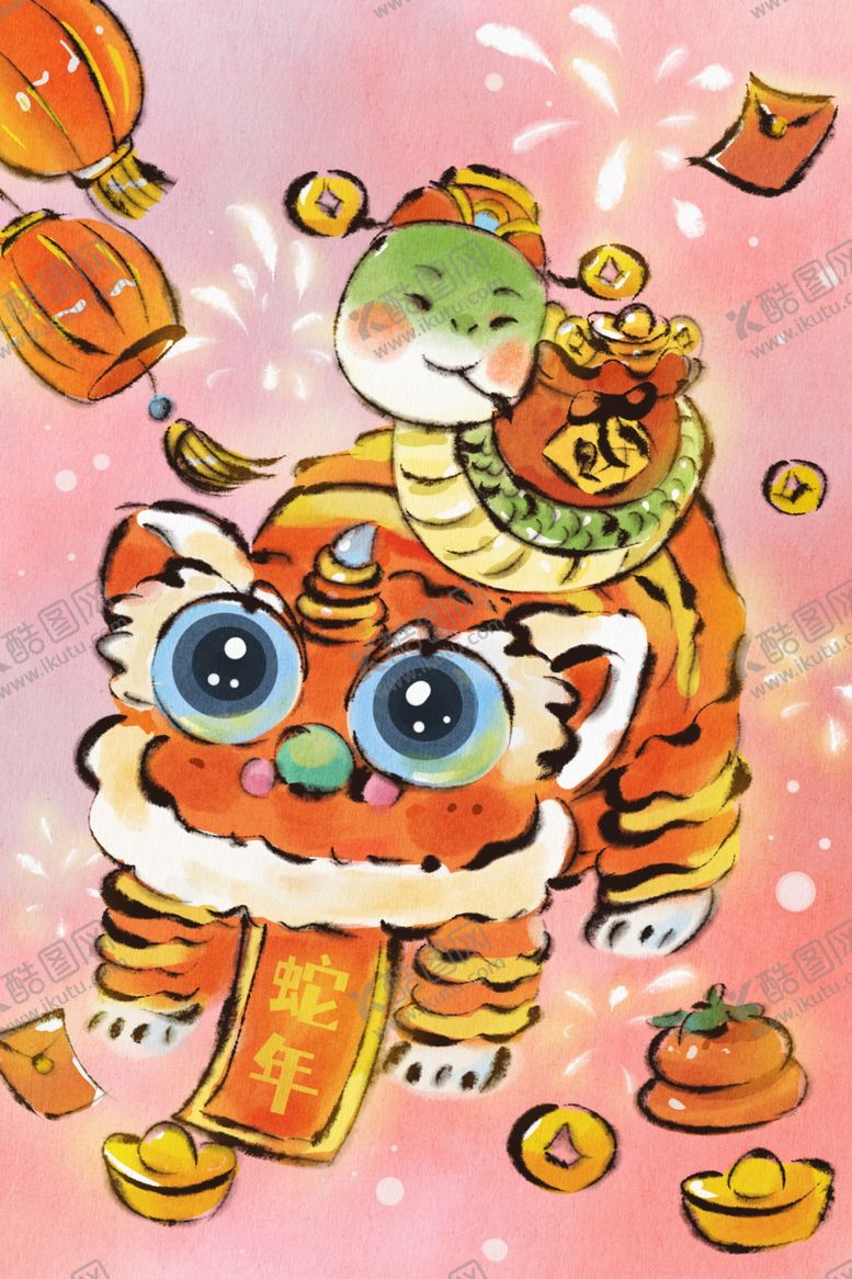 编号：82963801151216466106【酷图网】源文件下载-卡通蛇年形象