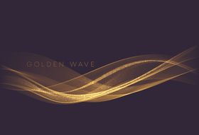 金色线条粒子光效   