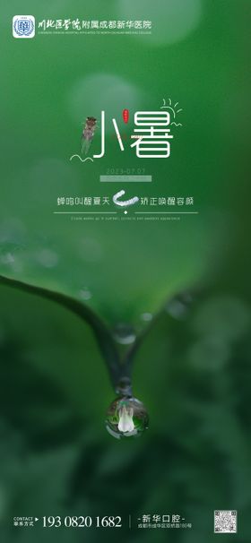 口腔小暑节气海报