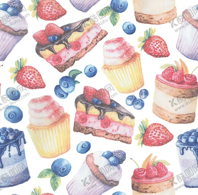 编号：85423710132042101513【酷图网】源文件下载-水果蛋糕女装印花