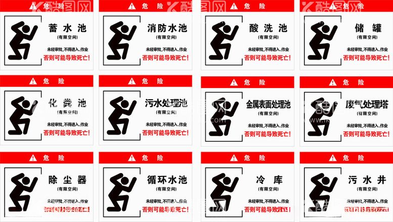 编号：77626602240607471085【酷图网】源文件下载-有限空间警示牌