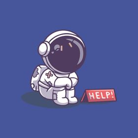 可爱宇航员卡通矢量儿童插画黑板报幼园装饰外星人
