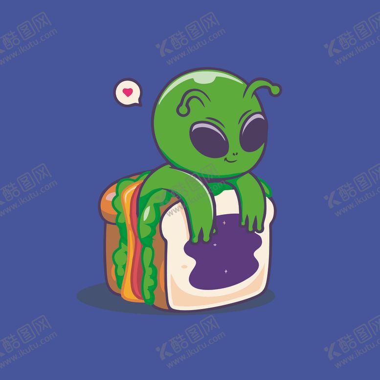 编号：18909202091056555839【酷图网】源文件下载-可爱外星人卡通矢量儿童插画