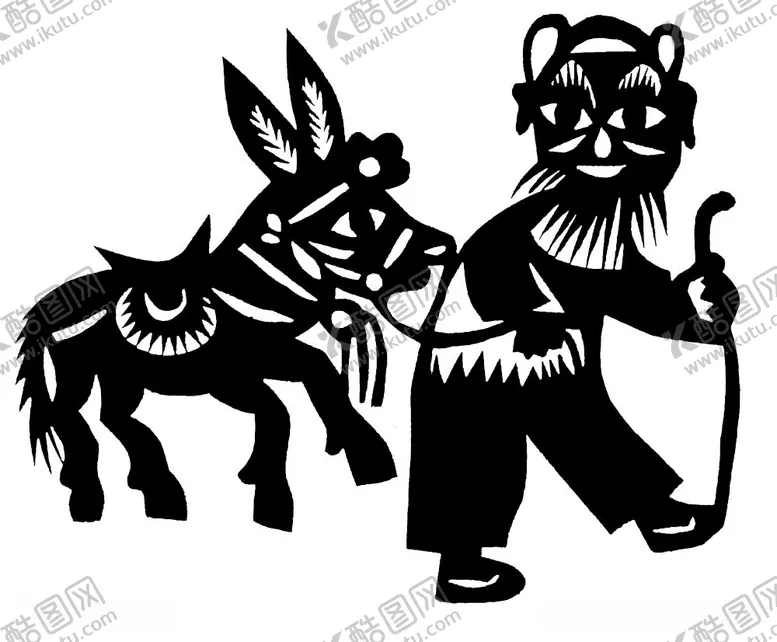 编号：33876312042255342475【酷图网】源文件下载-剪纸民俗人物