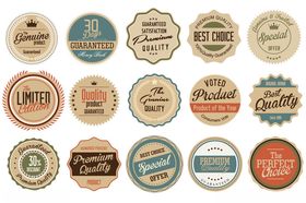 复古风格精美标签集合