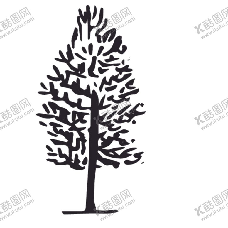 编号：34708307130922065503【酷图网】源文件下载-植物树木剪影