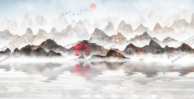 编号：39258802130120549906【酷图网】源文件下载-水墨山水画