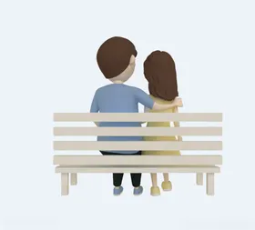 C4D模型卡通人美女公仔小男孩像