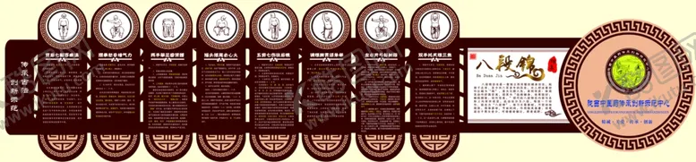 编号：64774505020430242715【酷图网】源文件下载-中医文化八段锦文化墙