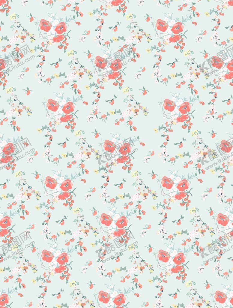 编号：54272304041829419326【酷图网】源文件下载-大牌清新花卉图案
