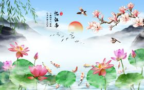 中式背景墙中式背景素材