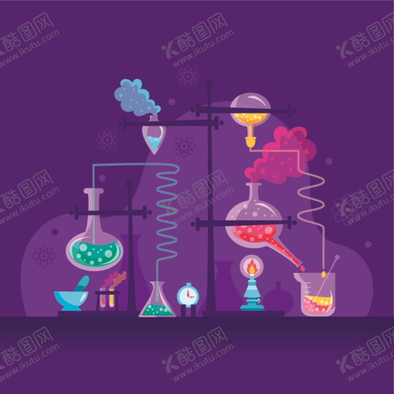 编号：58795607070029535342【酷图网】源文件下载-化学实验主题插画