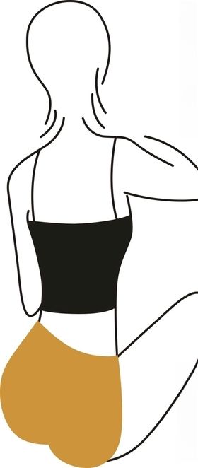 少女美背图矢量