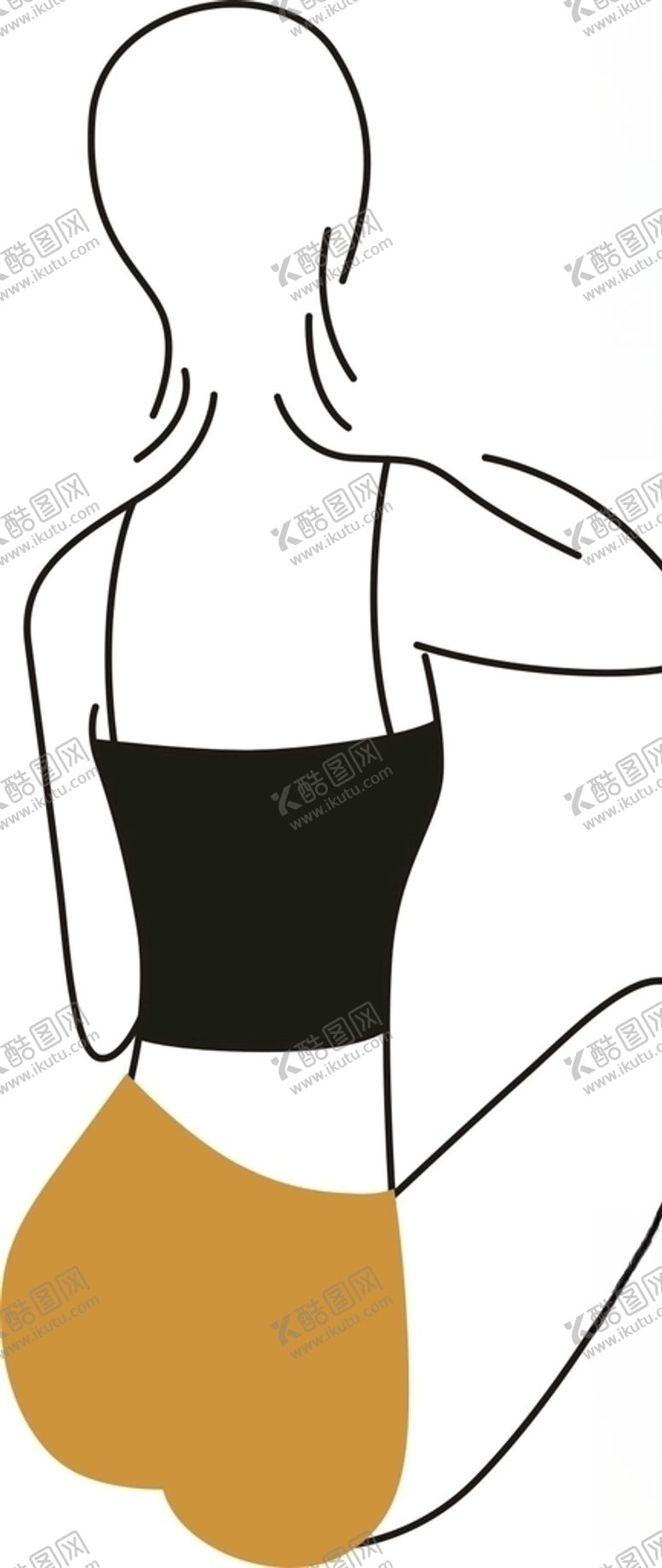 编号：62277006180053163136【酷图网】源文件下载-少女美背图矢量