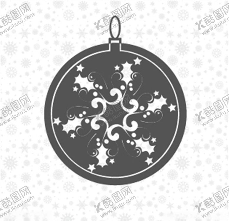 编号：27945607082347061538【酷图网】源文件下载-花圣诞节吊坠装饰雪花