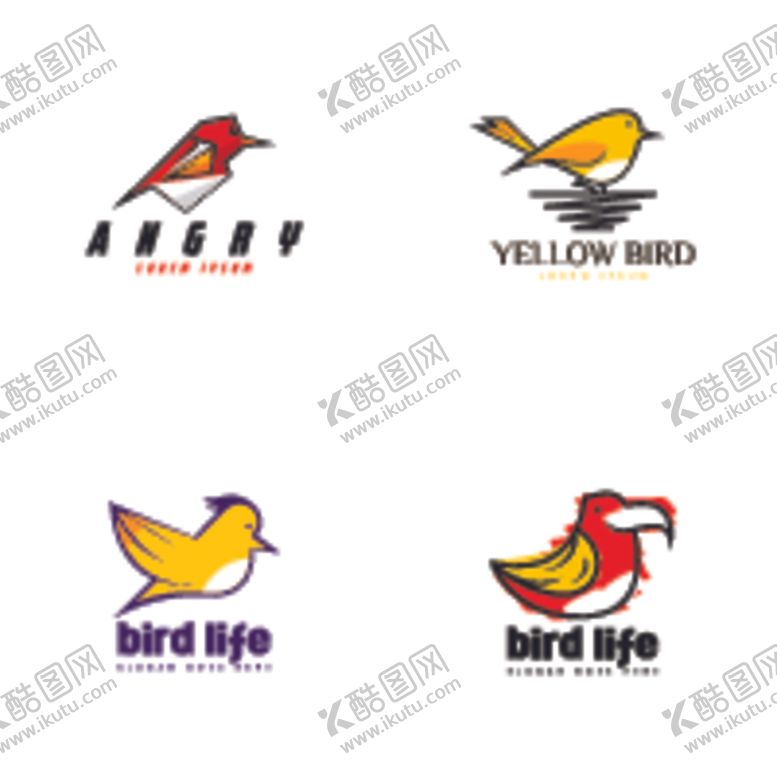 编号：52978110181116012281【酷图网】源文件下载-禽类LOGO标志