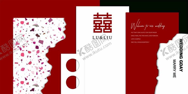 编号：93276409180129174263【酷图网】源文件下载-大红中式婚礼背景