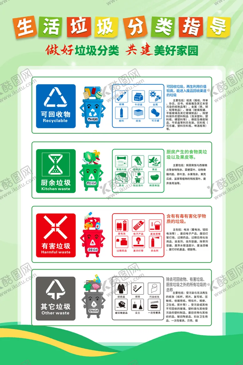 编号：31682509181340347612【酷图网】源文件下载-垃圾分类  