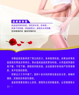 产后恢复盆底肌项目宣传单