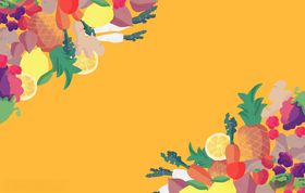 矢量厨房蔬菜食品背景