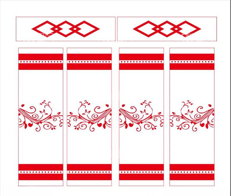 编号：19955603130819452630【酷图网】源文件下载-玻璃移门移门图案腰线