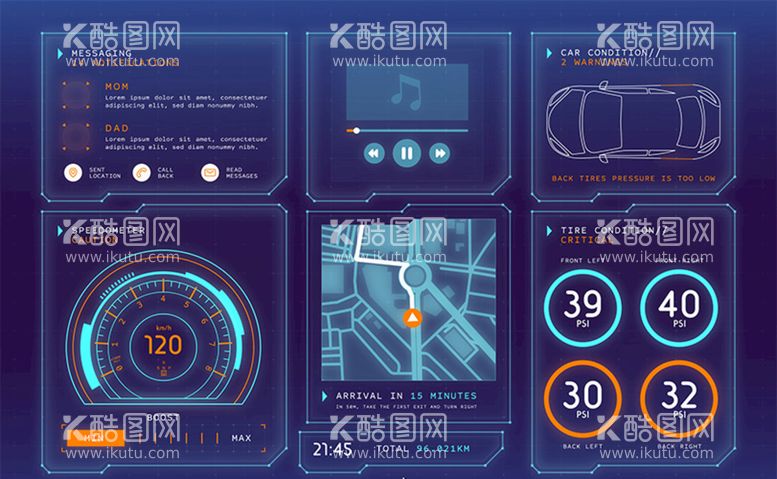 编号：64071510120427486093【酷图网】源文件下载-未来信息图表元素的集合矢量