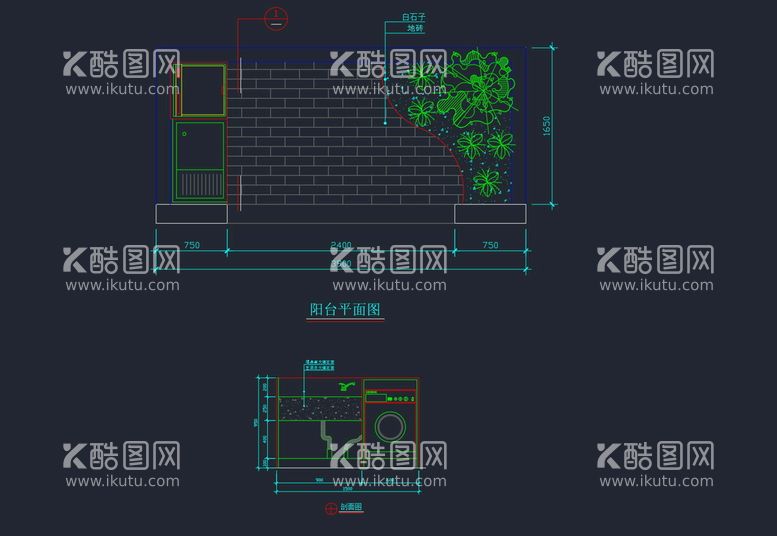 编号：18966511191719559080【酷图网】源文件下载-阳台设计cad