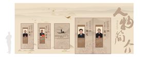 历史人物名人名言简介展架海报展