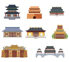 编号：86421509281404188453【酷图网】源文件下载-古代建筑插画