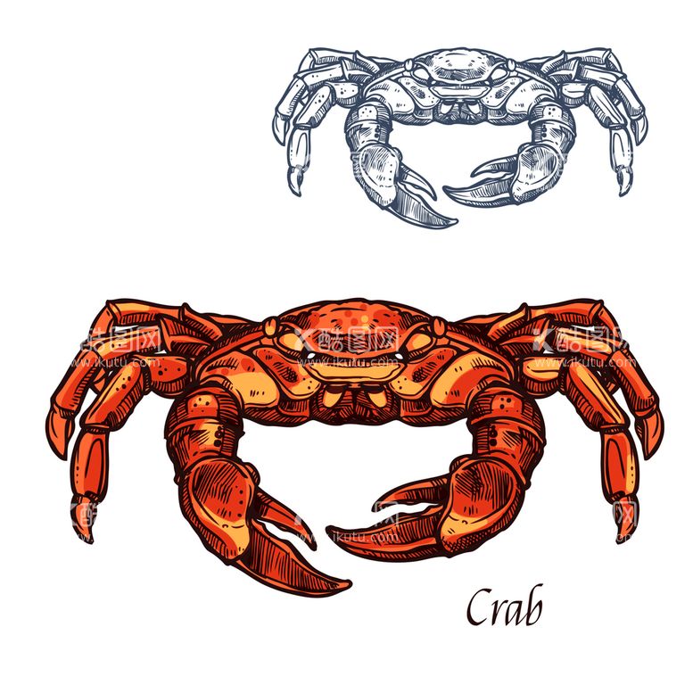 编号：28143710022309371502【酷图网】源文件下载-卡通螃蟹