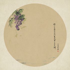 中国风水墨山水怀旧工笔梅花
