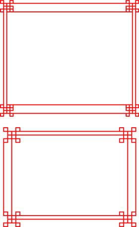 复古边框红色边框