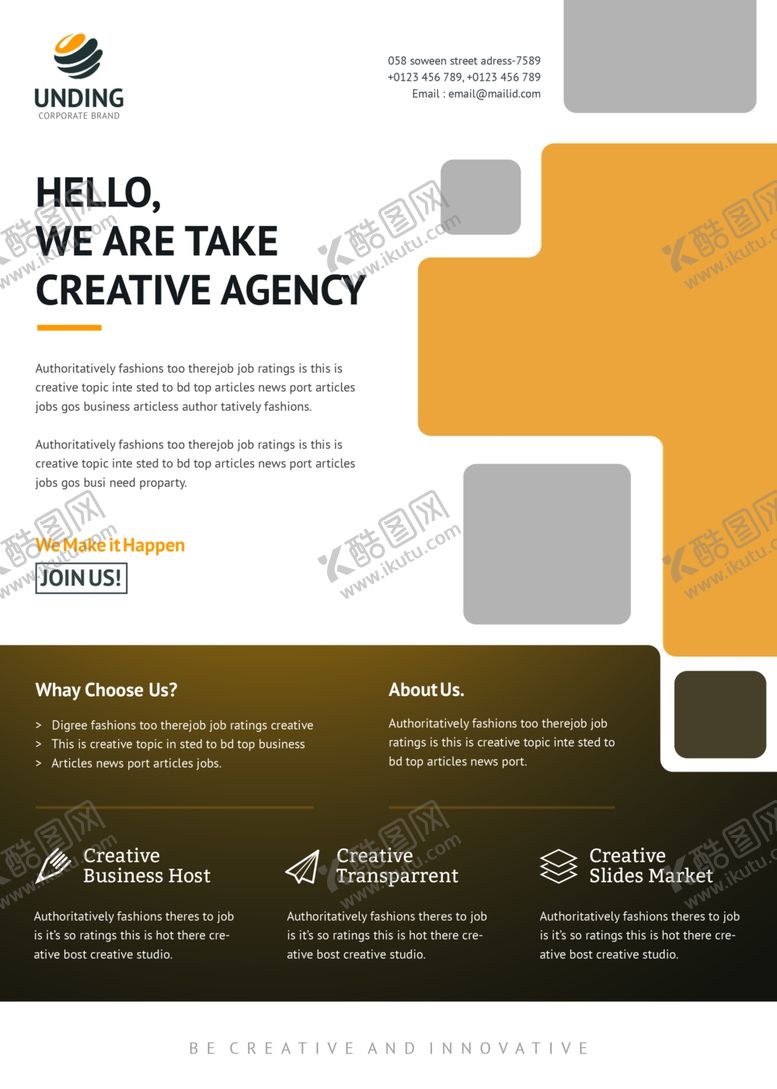 编号：44980010302340453623【酷图网】源文件下载-国外时尚单页