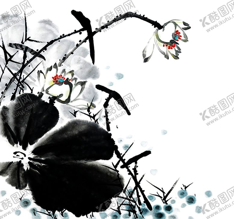 编号：50686405061552505211【酷图网】源文件下载-水墨荷花粉色荷花荷花意境
