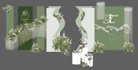 婚礼小清新迎宾区布置